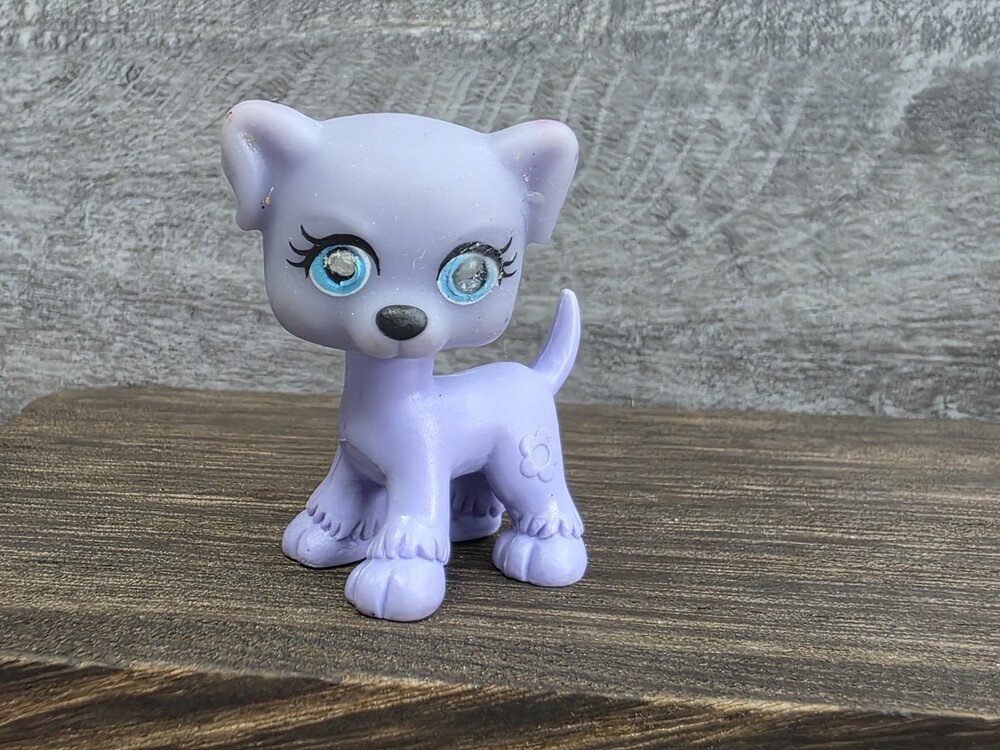 Polly Pocket Sparklin Pets Lavender Purple Dog Sparkling Eyes g63e
